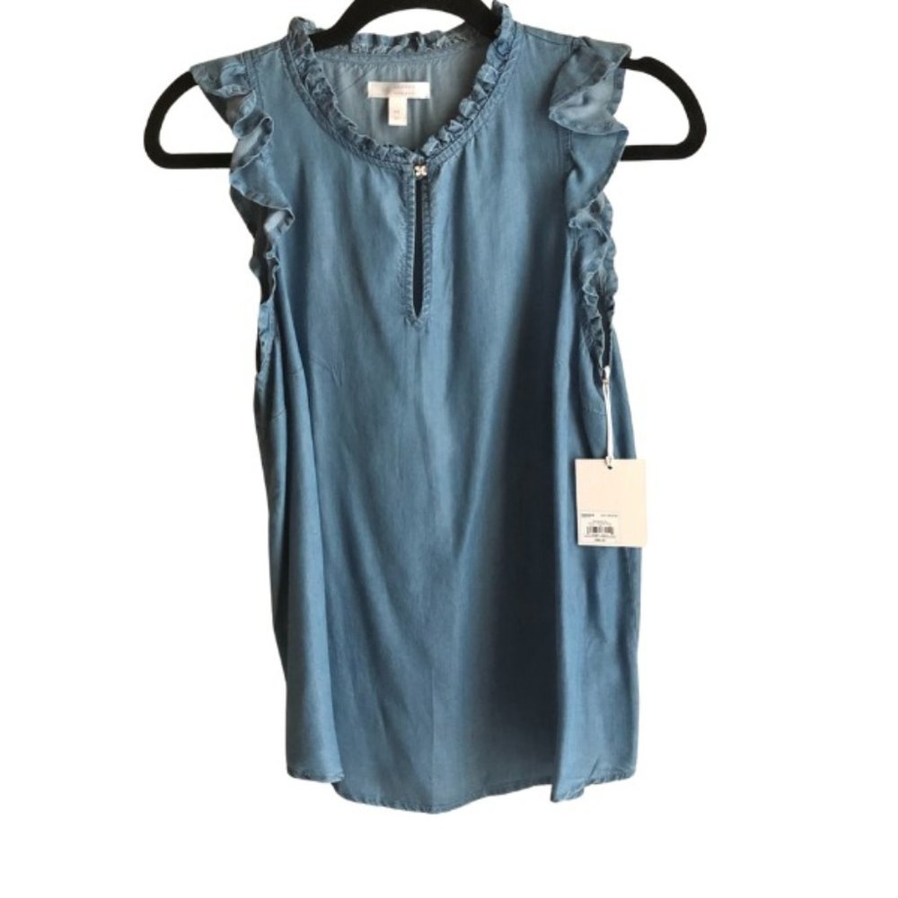 LC Lauren Conrad Ruffle Shell Top - Picture 4 of 6